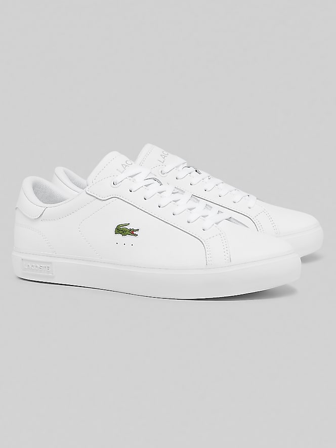 Lacoste Powercourt Leather Lace-Up Sneakers