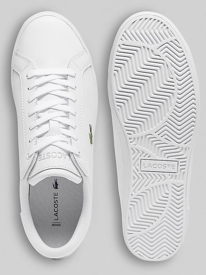 Lacoste Powercourt Leather Lace-Up Sneakers