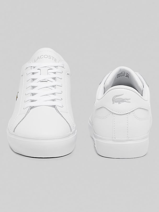 Lacoste Powercourt Leather Lace-Up Sneakers