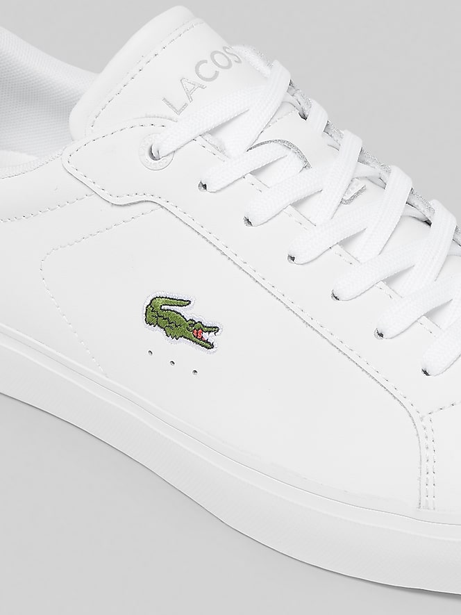 Lacoste Powercourt Leather Lace-Up Sneakers