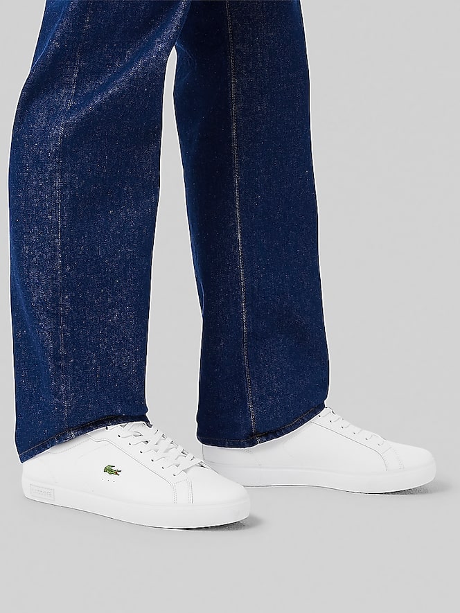 Lacoste Powercourt Leather Lace-Up Sneakers