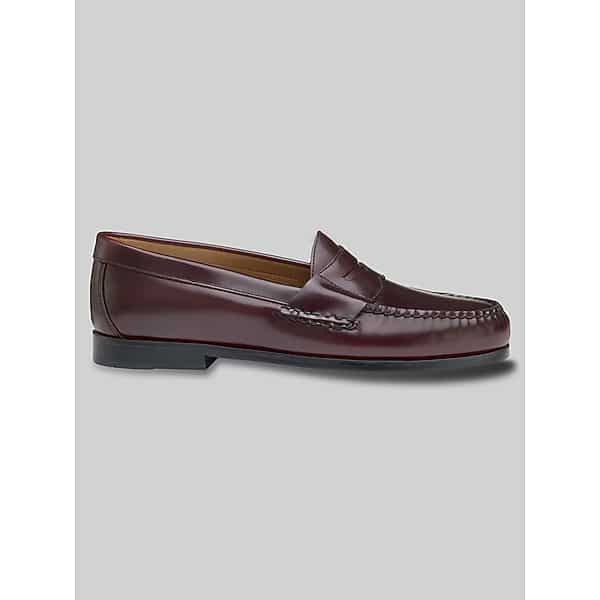 Johnston & Murphy Men's Hayes Penny Moc Toe Loafers Burgundy - Size: 9 WIDE