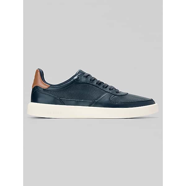 Cole Haan Men's Grand Crosscourt Daily Court Sneakers Navy / British Tan / Ivory - Size: 9 1/2 D-Width TMW436295401