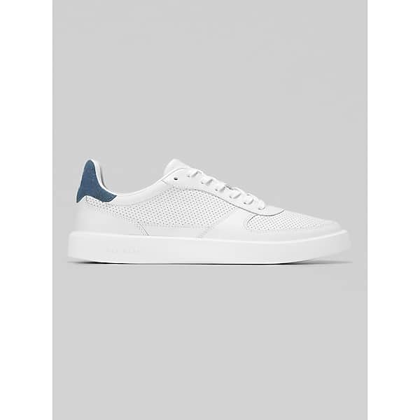 Cole Haan Men's Grand Crosscourt Daily Court Sneakers Optic White / Indian Teal - Size: 11 1/2 D-Width TMW436215413