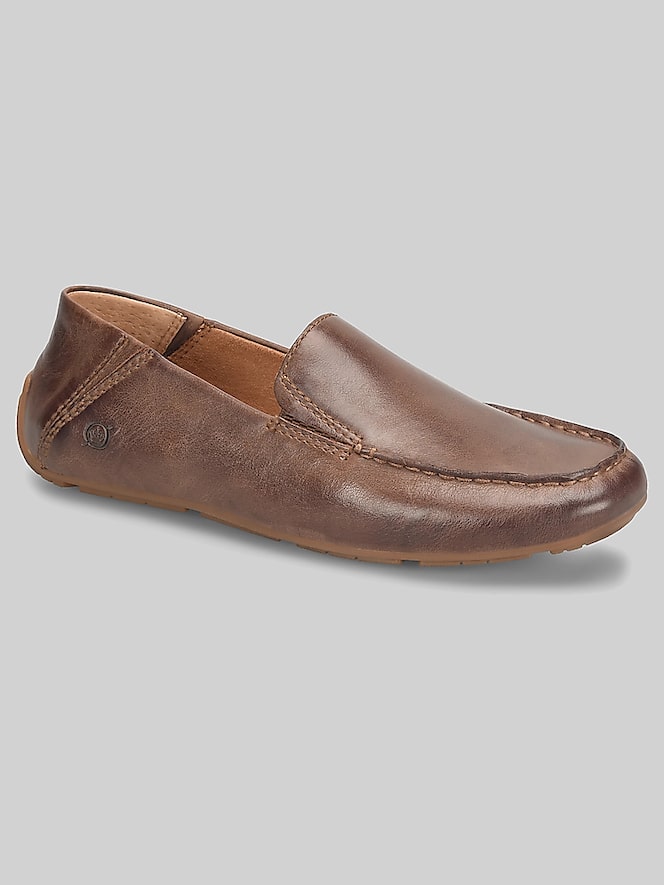 Born Shoes Marcel Leather Moc Toe Loafers