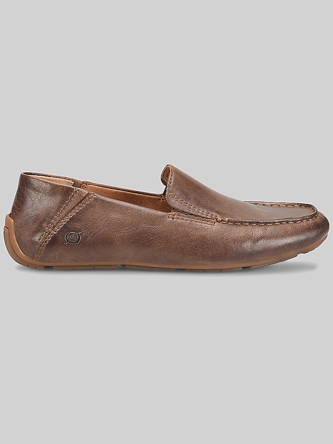 Born Shoes Marcel Leather Moc Toe Loafers