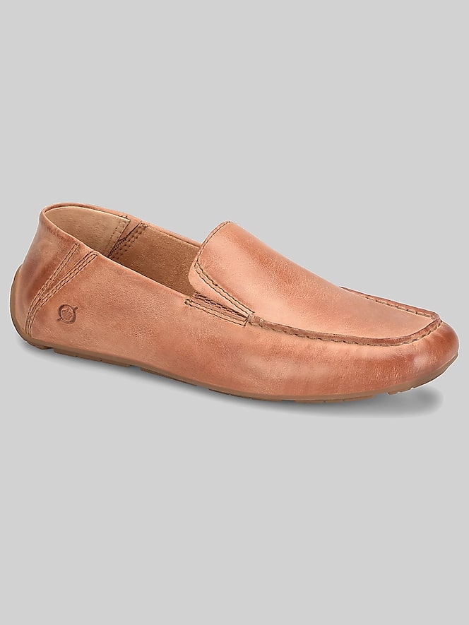 Born Shoes Marcel Leather Moc Toe Loafers