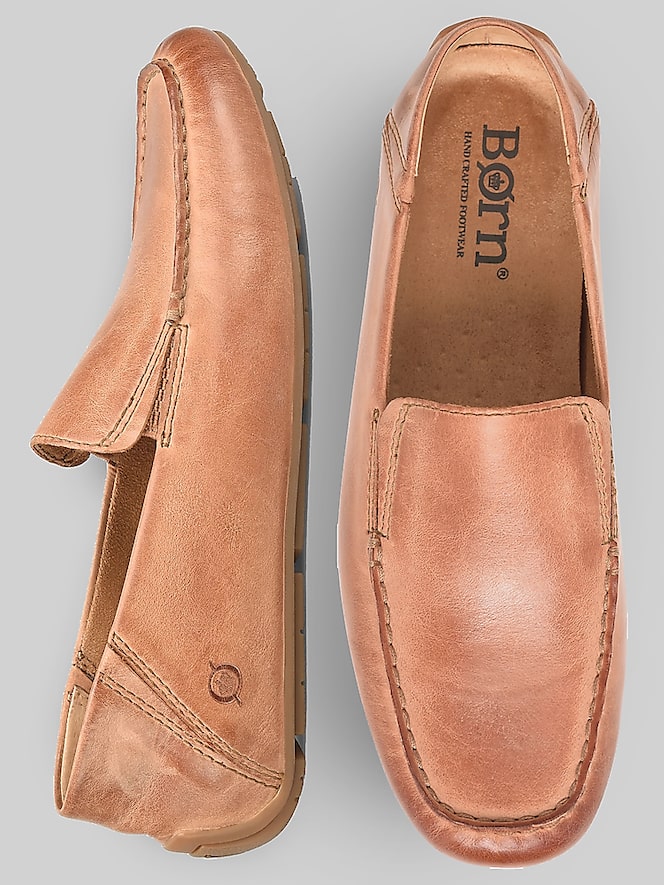 Born Shoes Marcel Leather Moc Toe Loafers