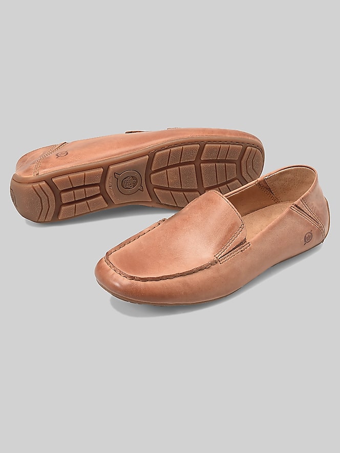 Born Shoes Marcel Leather Moc Toe Loafers