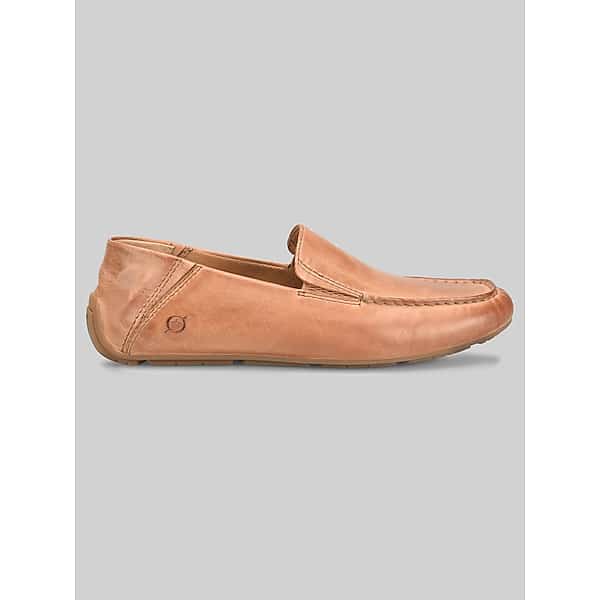Born Shoes Men's Marcel Leather Moc Toe Loafers Brown Cognac - Size: 9 D-Width TMW436F90405
