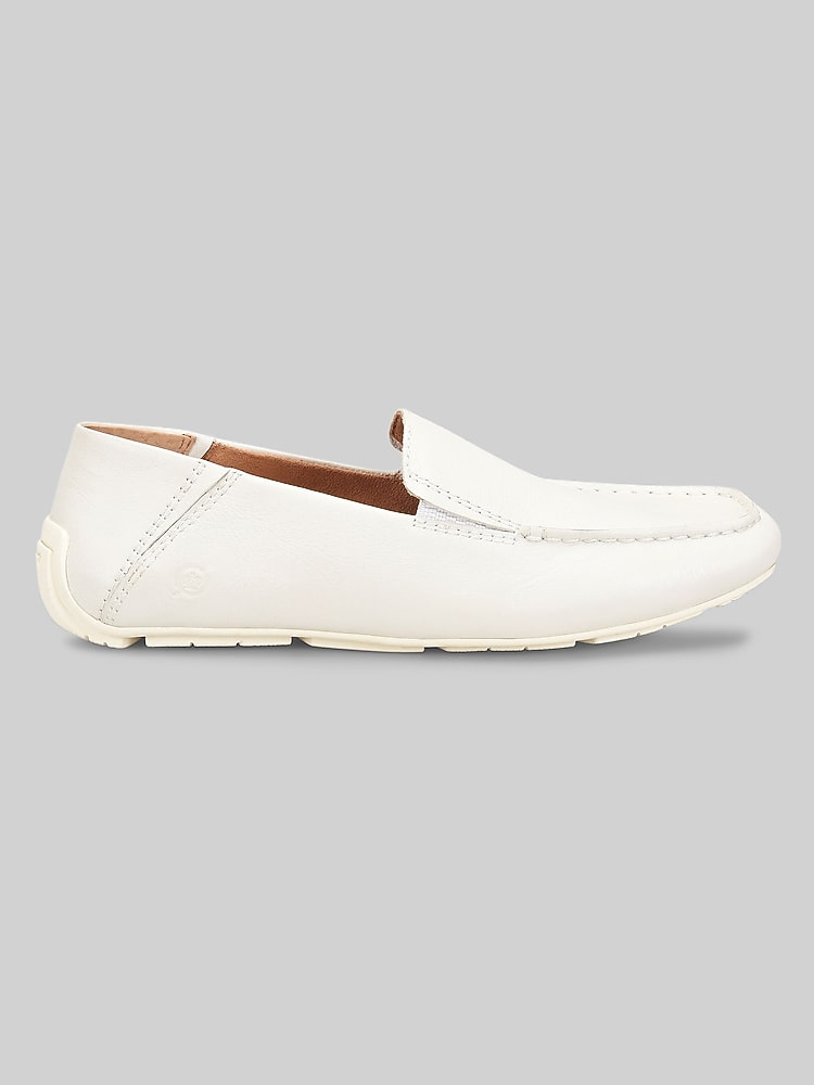 Born Men's Marcel Driving Loafer - White - Loafers