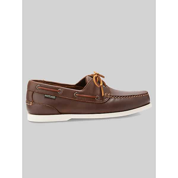Eastland Men's Seadog Leather Moc Toe Boat Shoes Brown/White - Size: 10 D-Width TMW436R00415