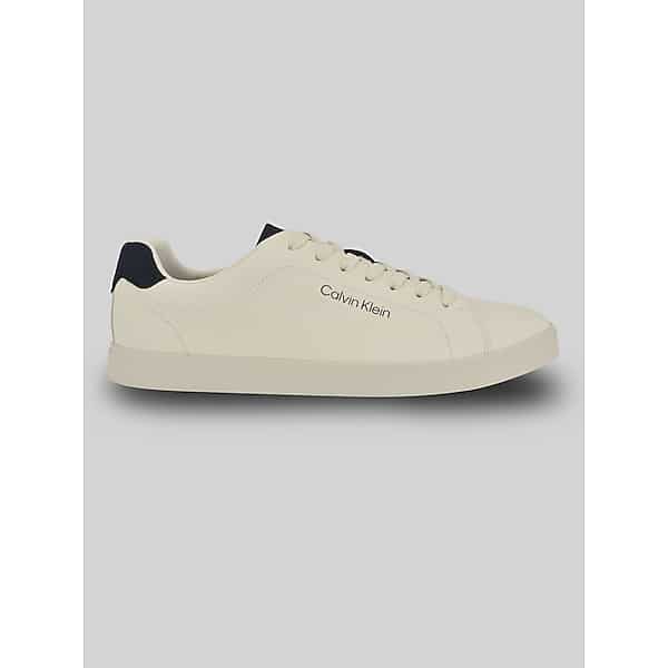 Calvin Klein Men's Ilano Casual Lace-Up Sneakers Ivory - Size: 11 D-Width TMW437B10412