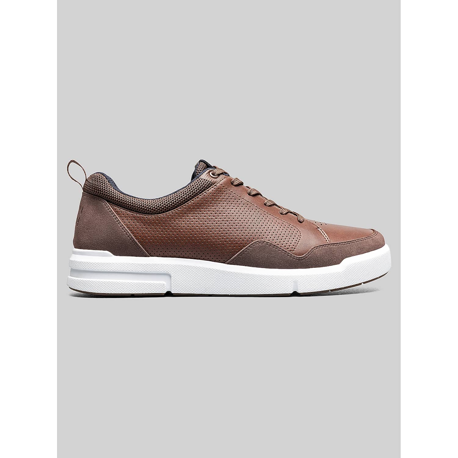Nunn Bush Kore City Rally Men’s Moc Toe Sneakers in Brown Multi – Wide Width Lace-Up Casual Walking Shoe, Size 8