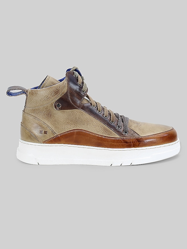 Bedstu Men's Workbench Moc Toe Sneakers , Cafe Latte Rustic / Brown