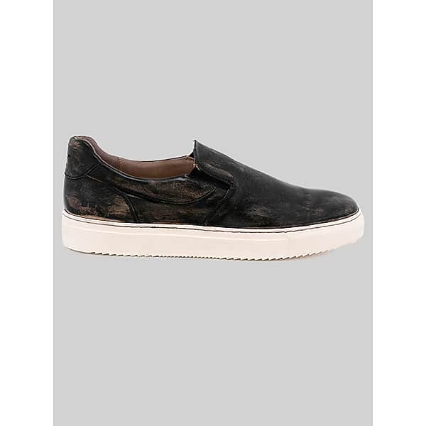Bedstu Men's Harry Plain Toe Slip On Sneakers Black Handwash - Size: 10 D-Width