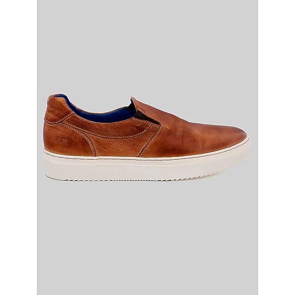 Bedstu Men's Harry Plain Toe Slip On Sneakers Tan Rustic - Size: 10 D-Width