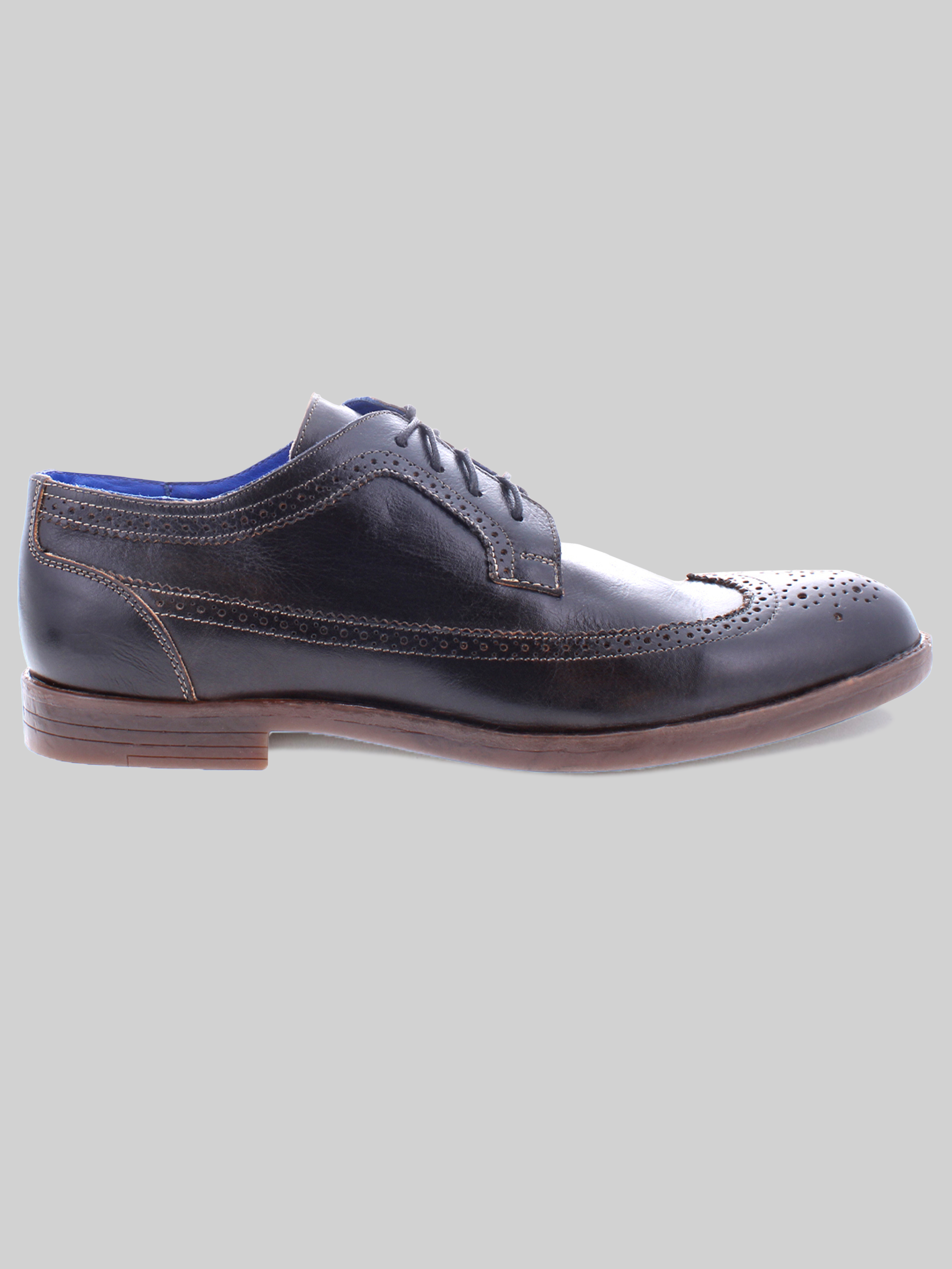 Oliver Sweeney Mens Harwood Black Wing Tip Leather Dress Shoes Size 12 Oliver Sweeney Formal Black Dress Oxford Brogue Shoes main image 3