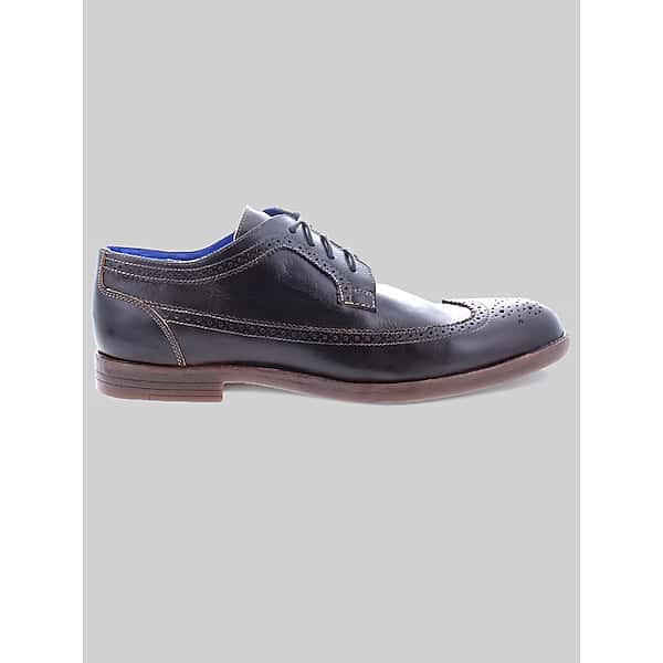 Bedstu Men's Sandro II Wingtip Oxfords Black Rustic - Size: 10.5 D-Width TMW439G05402