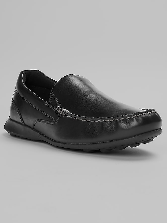 Rockport Dudley Leather Moc Toe Casual Loafers