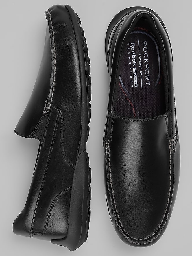 Rockport Dudley Leather Moc Toe Casual Loafers