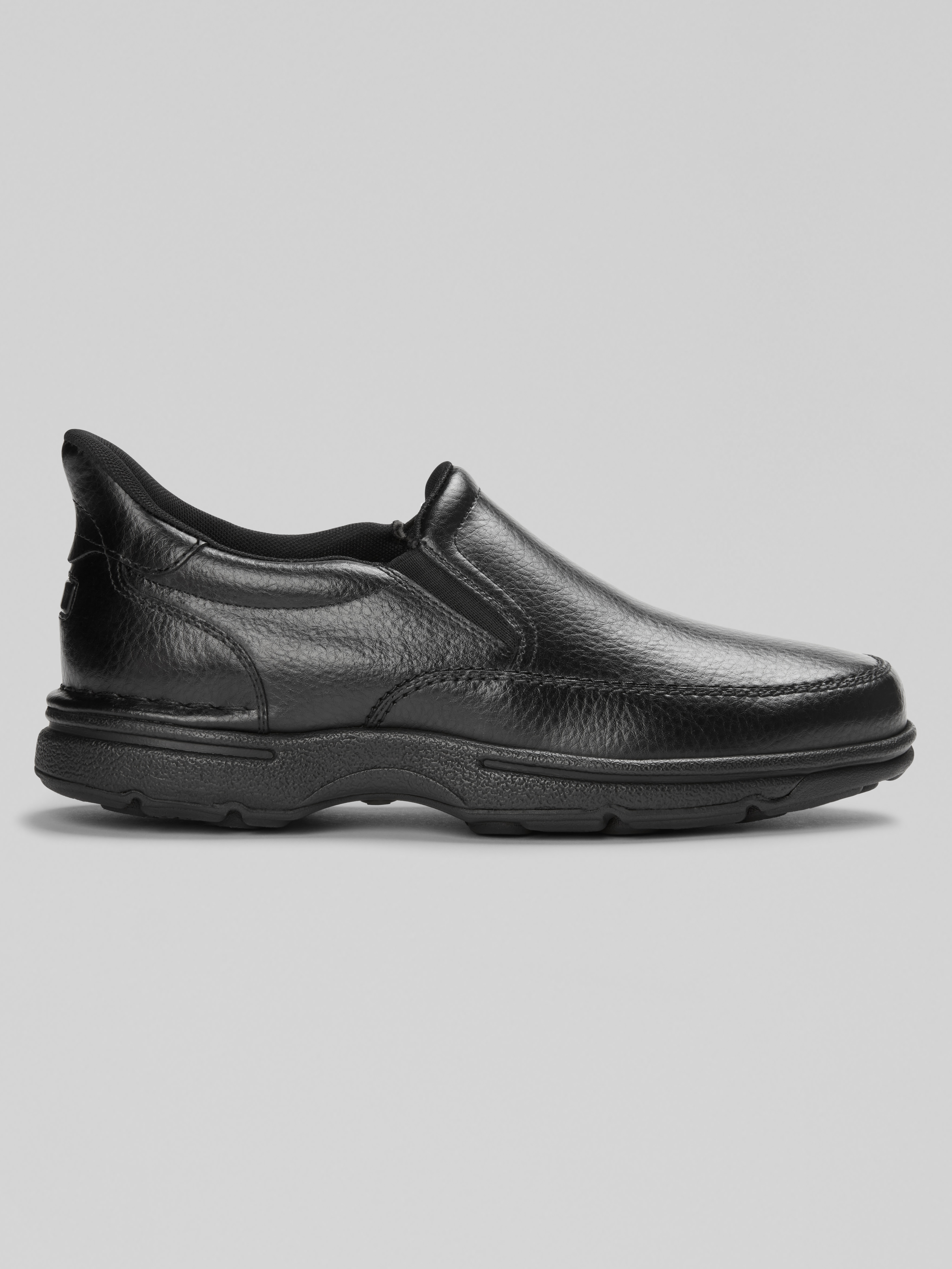 black dress shoes slip on Shop Men's Black Formal Office Leather Slip On Shoes Online – FAUSTO.in