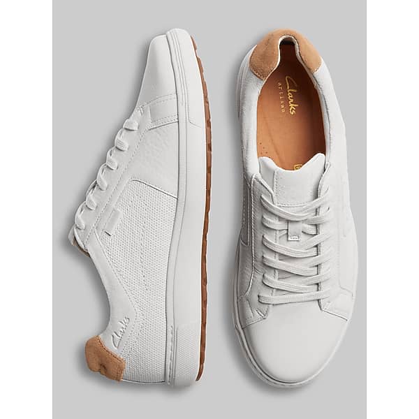 Clarks Men's Mapstone Sneakers White - Size: 10.5 WIDE TMW43BB05W13
