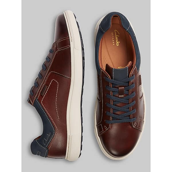 Clarks Men's Mapstone Sneakers Mahogany - Size: 7.5 WIDE TMW43BB75W16