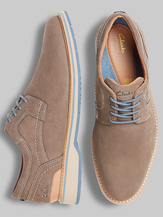Clarks Men's Monahan Plain Toe Oxfords , Grey / Gray