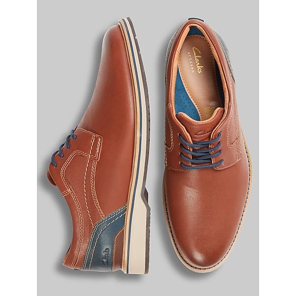 Clarks Men's Monahan Plain Toe Oxfords Tan - Size: 10.5 WIDE TMW43BC05W05