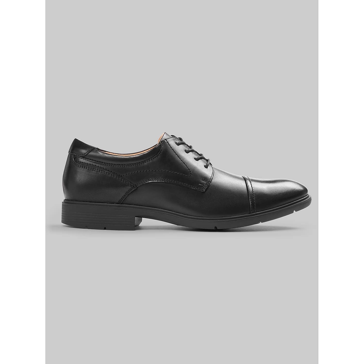 Clarks Eldredge Cap Toe Oxford Dress Shoes for Men in Black – Leather Lace-Up Oxfords, Size 11 D Width