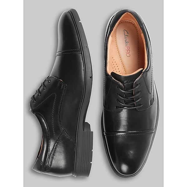 Clarks Men's Eldredge Cap Toe Oxfords Black - Size: 8.5 WIDE TMW43BD85W02
