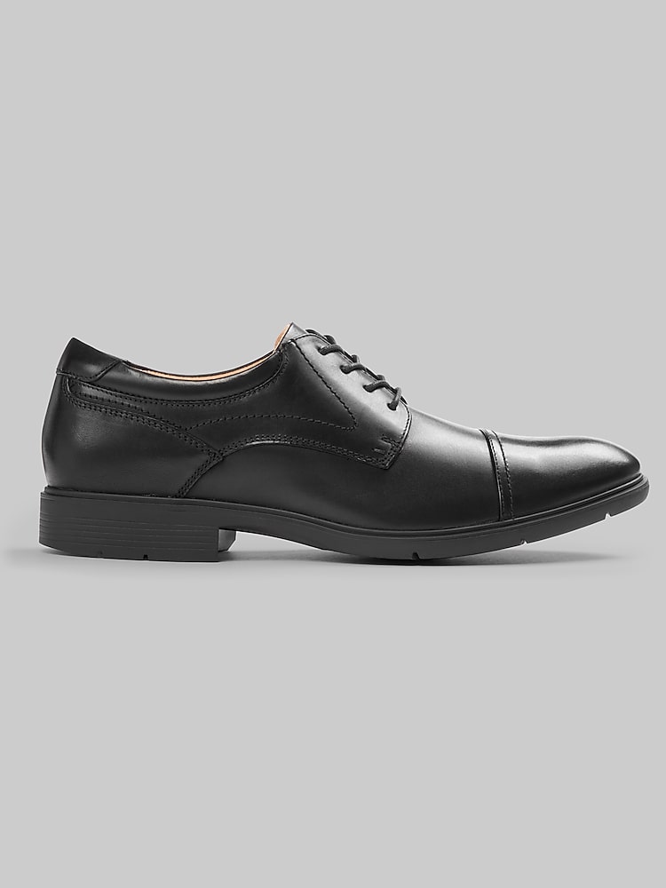 Clarks Eldredge Cap Toe Oxfords, Black | Dress Shoes | Men display picture 1