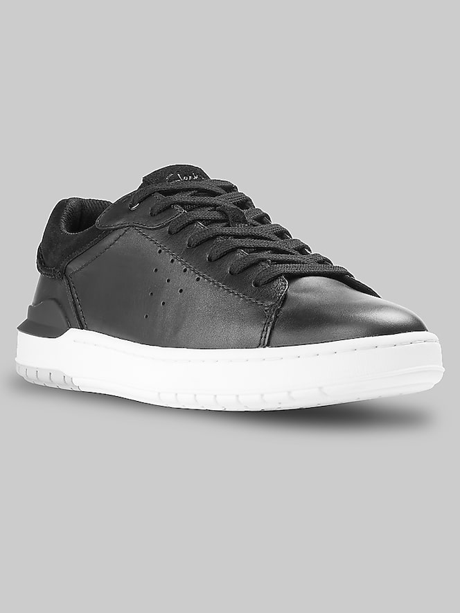 Clarks Courtlite 2 Run Plain Toe Sneakers, Black - Image 2 of 6