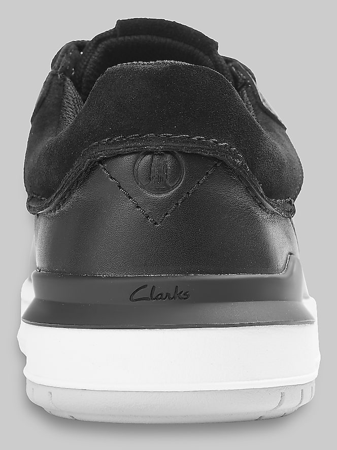 Clarks Courtlite 2 Run Plain Toe Sneakers, Black - Image 3 of 6