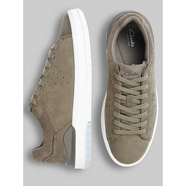 Clarks Men's Courtlite 2 Run Plain Toe Sneakers Olive - Size: 9 D-Width TMW43BF90409