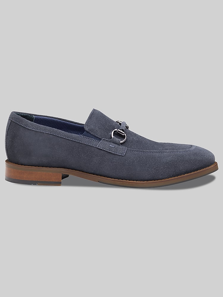 Johnston & Murphy XC Flex Landry Bit Moc Toe Loafers, Navy  display picture 1