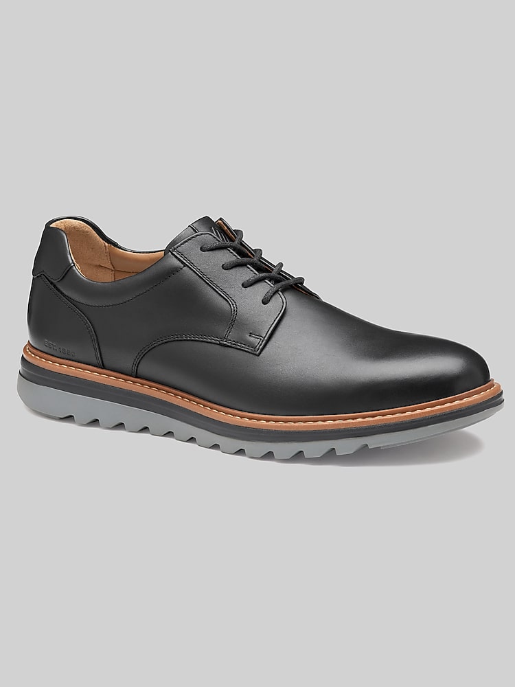 Johnston &Amp; Murphy Braxton Plain Toe Oxfords, Black  display picture 1