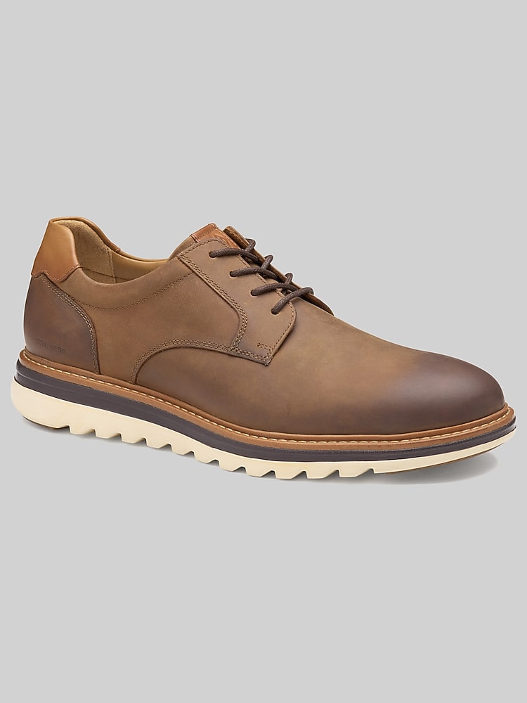 plain toe johnston murphy dark brown dress sneakers Johnston & Murphy Brody Plain Toe Brown / 9 main image 0
