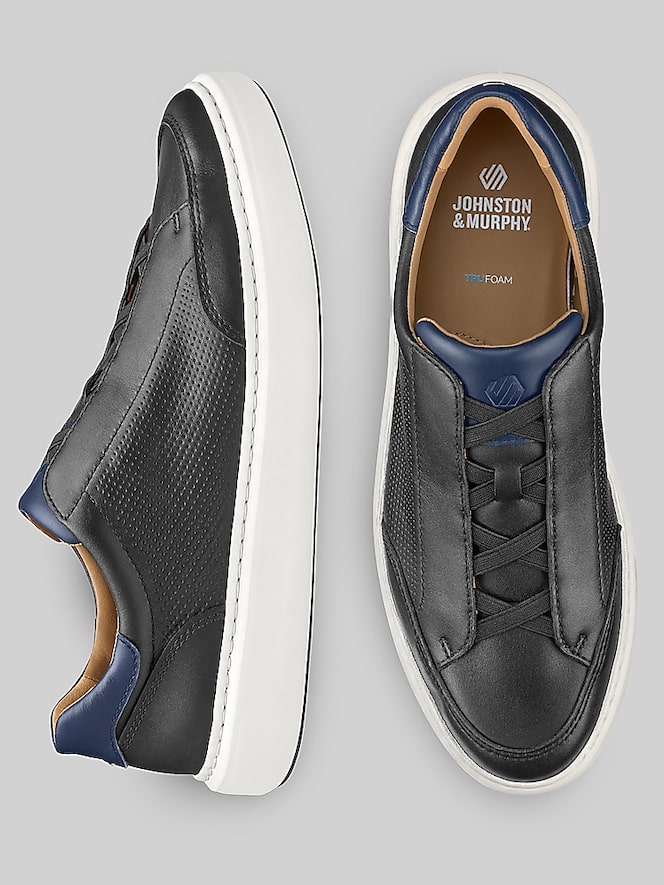 Johnston &Amp; Murphy Anders Stretch Lace-To-Toe Sneakers, Black - Image 4 of 6