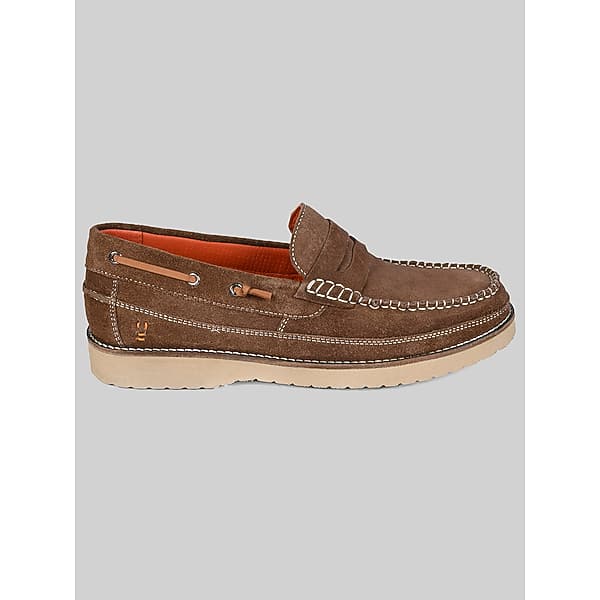 Roan Men's Grid Boat Shoes Taupe - Size: 10.5 D-Width