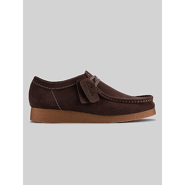Clarks Men's Wallabee Evo Moc Toe Suede Slip On Boot Dark Brown - Size: 11 D-Width