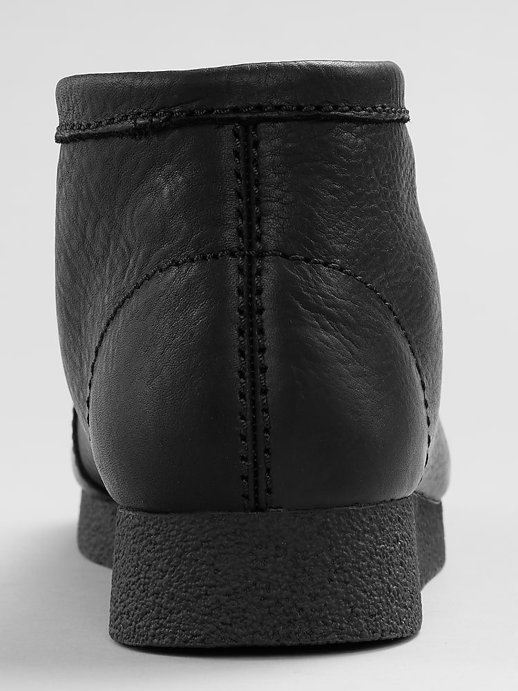 Clarks Wallabee EVO Moc Toe Slip On Boots, Black Leather | Boots