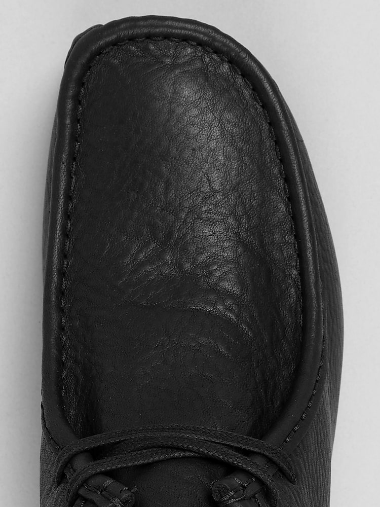 Clarks Wallabee EVO Moc Toe Slip On Boots, Black Leather | Boots