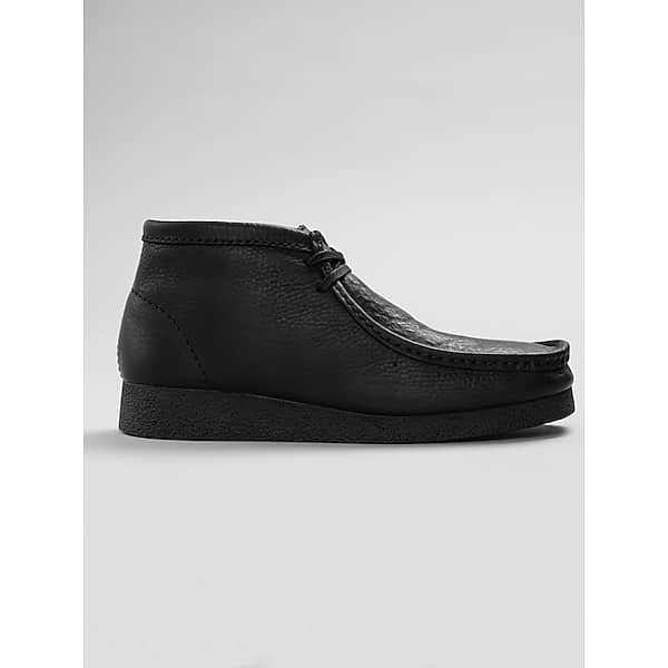 Clarks Men's Wallabee EVO Moc Toe Slip On Boots Black Leather - Size: 9 1/2 D-Width TMW43CM95402