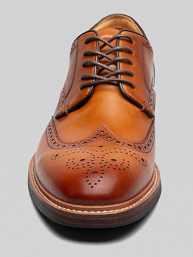 Florsheim Anthem Wingtip Oxfords, Saddle Tan - Image 6 of 8