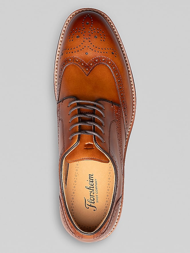 Florsheim Anthem Wingtip Oxfords, Saddle Tan - Image 7 of 8