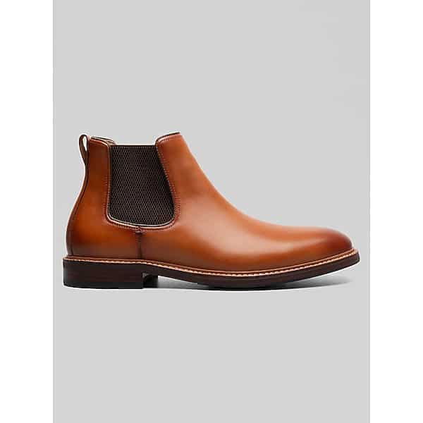 Florsheim Men's Anthem Plain Toe Chelsea Boots Saddle Tan - Size: 8.5 WIDE
