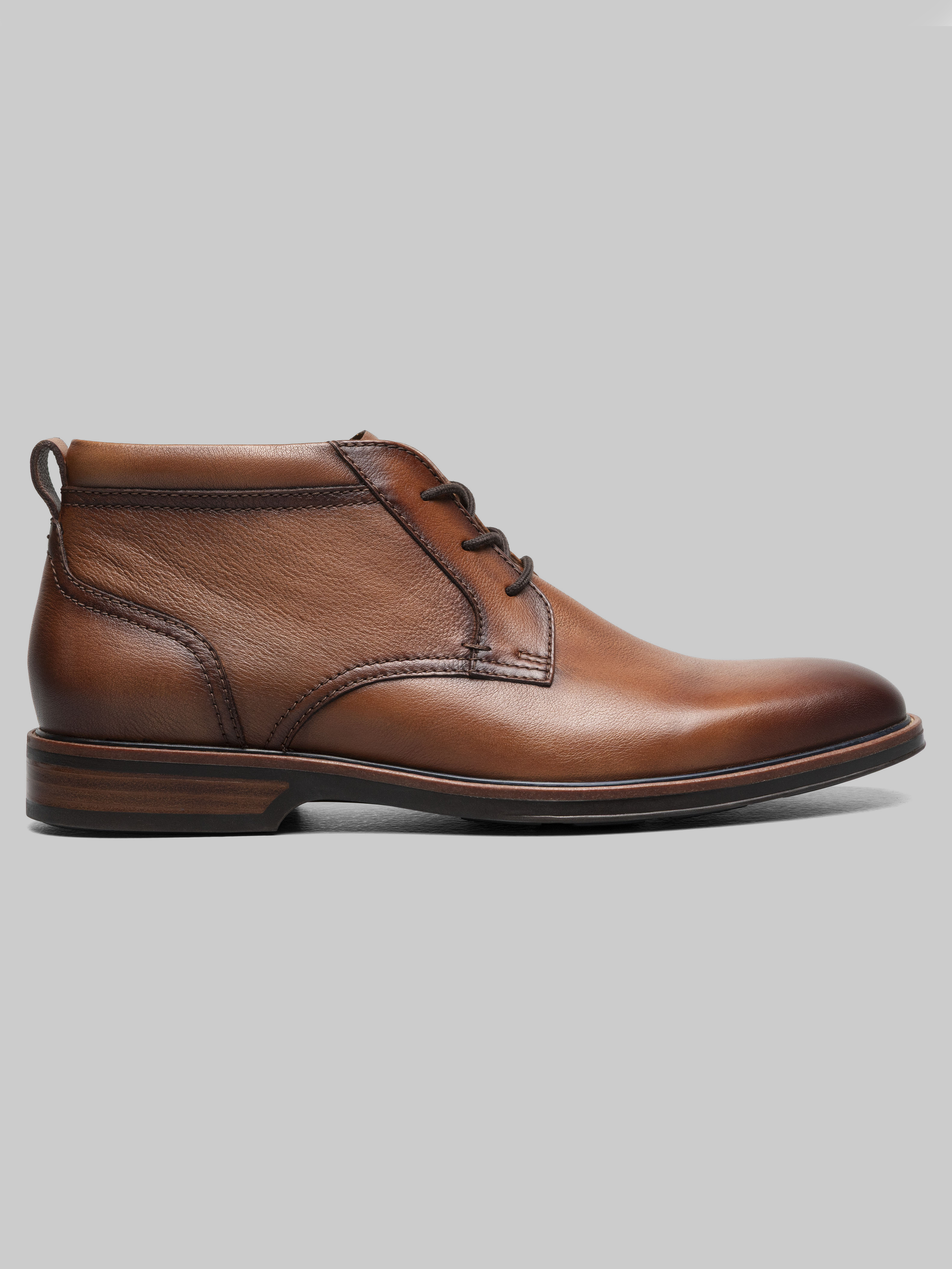 nordstrom mens brown dress shoes Dark Brown Patina Leather Chukka Boot for Men