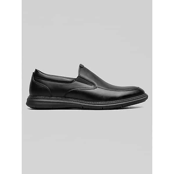 Nunn Bush Men’s Chase Work Moc Toe Slip On Shoes Black – Size: 14 D-Width